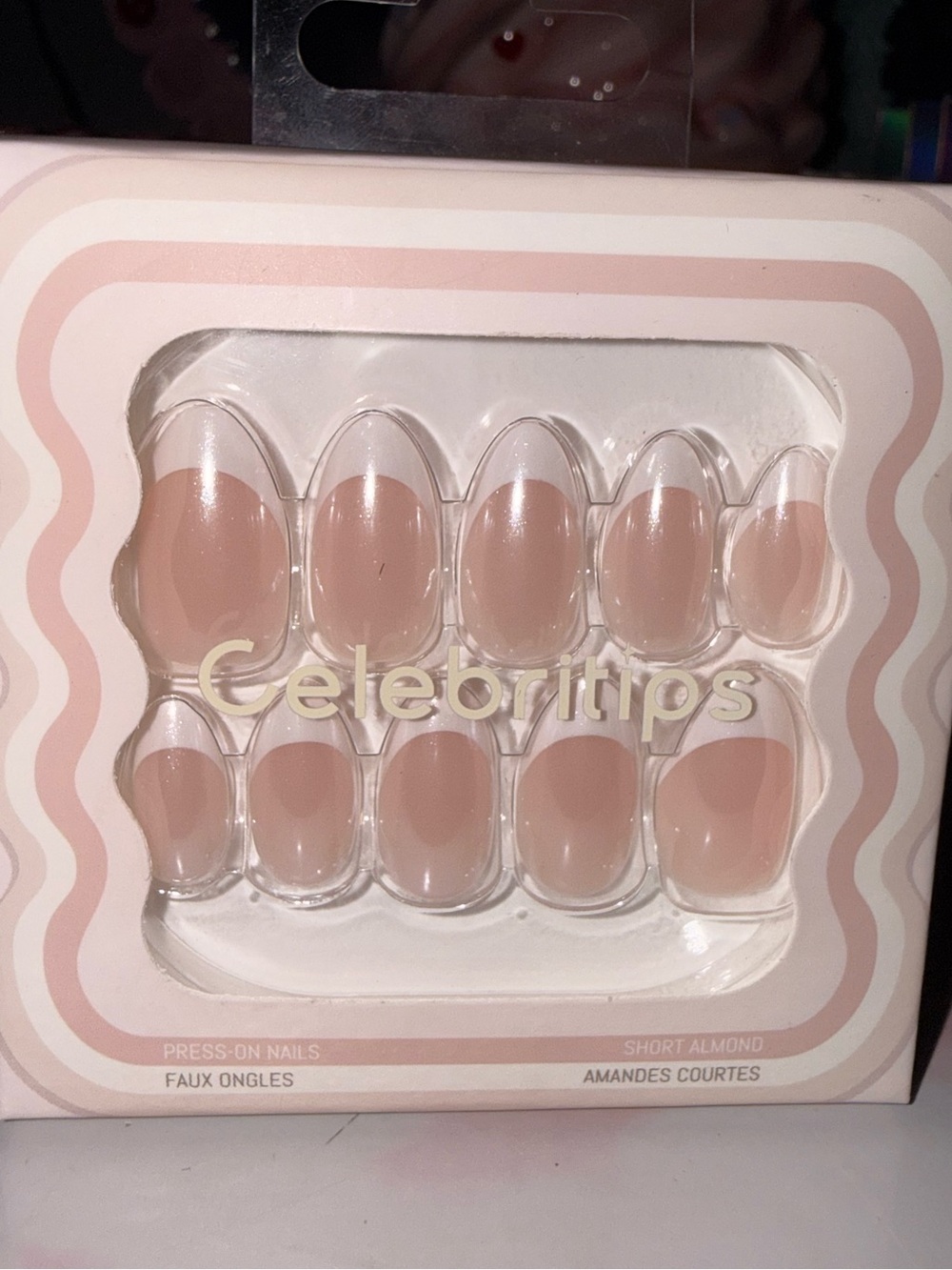Celebritips Classic French Glaze Short Almond Press-On Nails